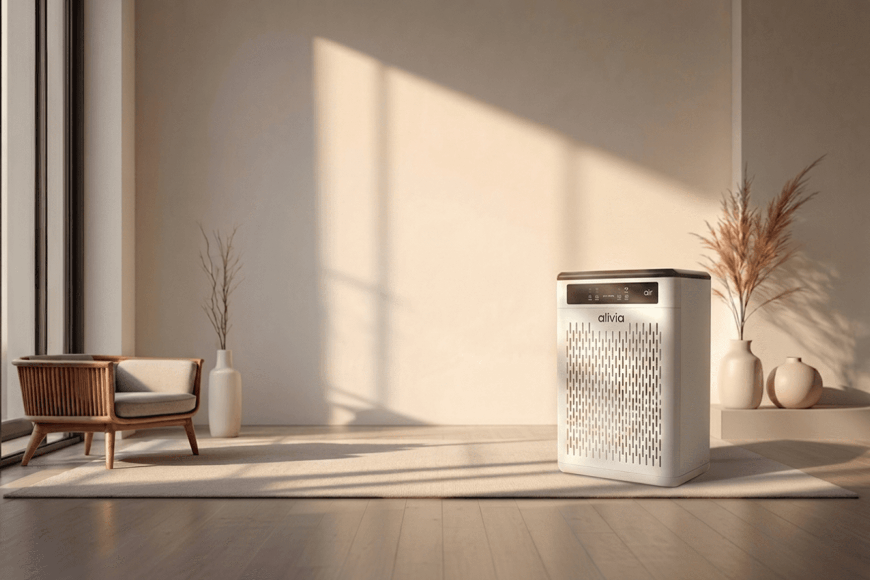Olivia 300 room air purifier in a sunlit modern interior